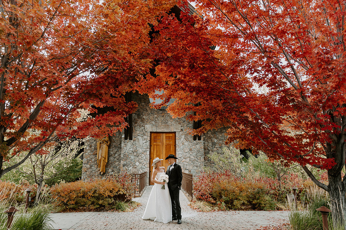 Logan & Claire Sun Valley, Idaho Wedding - Our Lady of the Snows Catholic Church & Whiskey's on Main