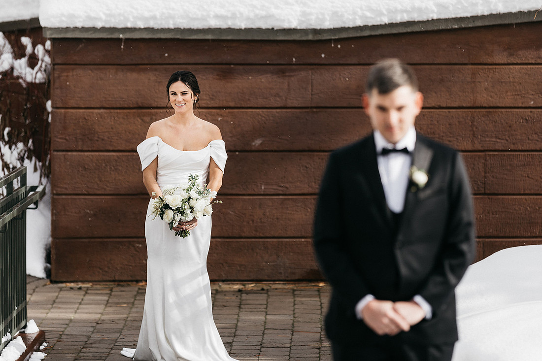 Dev & Lexi Winter Wedding River Run Ketchum, Idaho
