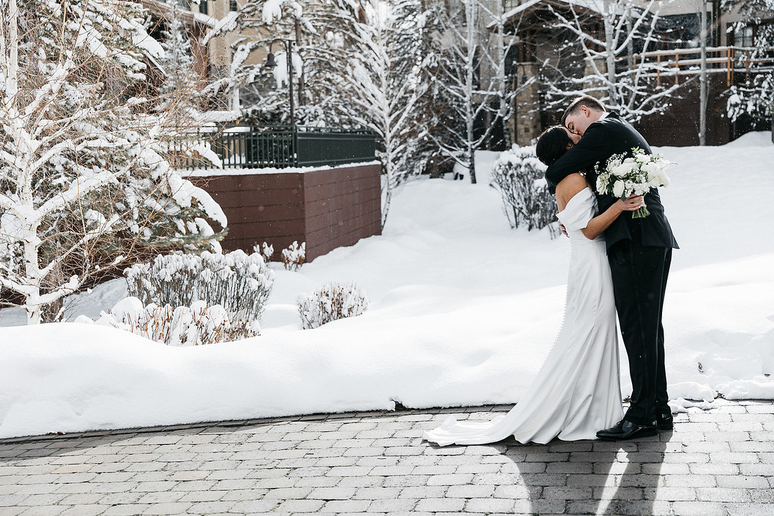 Dev & Lexi Winter Wedding River Run Ketchum, Idaho