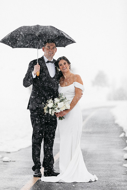 Dev & Lexi Winter Wedding River Run Ketchum, Idaho