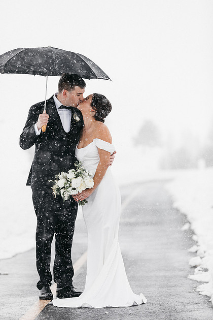 Dev & Lexi Winter Wedding River Run Ketchum, Idaho