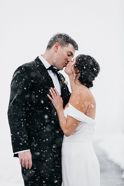 Dev & Lexi Winter Wedding River Run Ketchum, Idaho