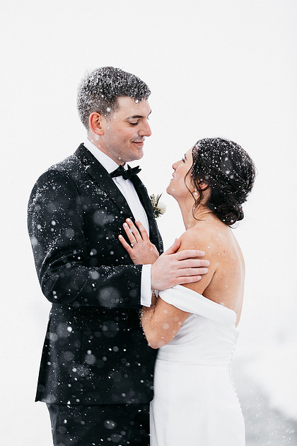 Dev & Lexi Winter Wedding River Run Ketchum, Idaho