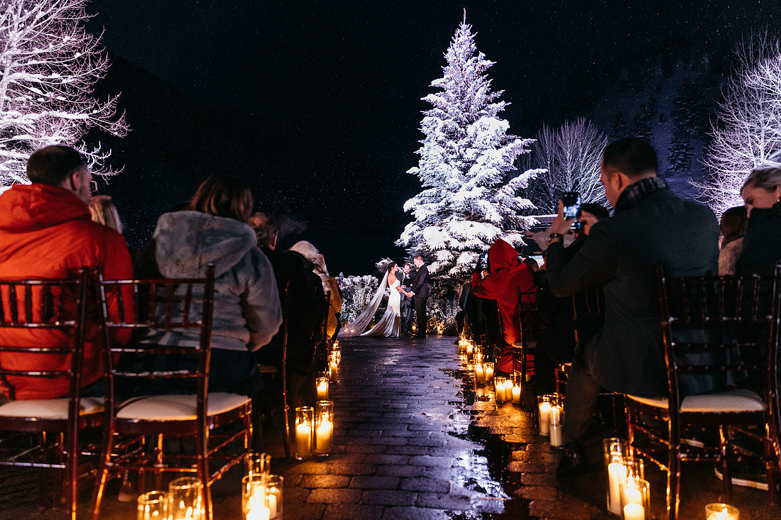 Dev & Lexi Winter Wedding River Run Ketchum, Idaho