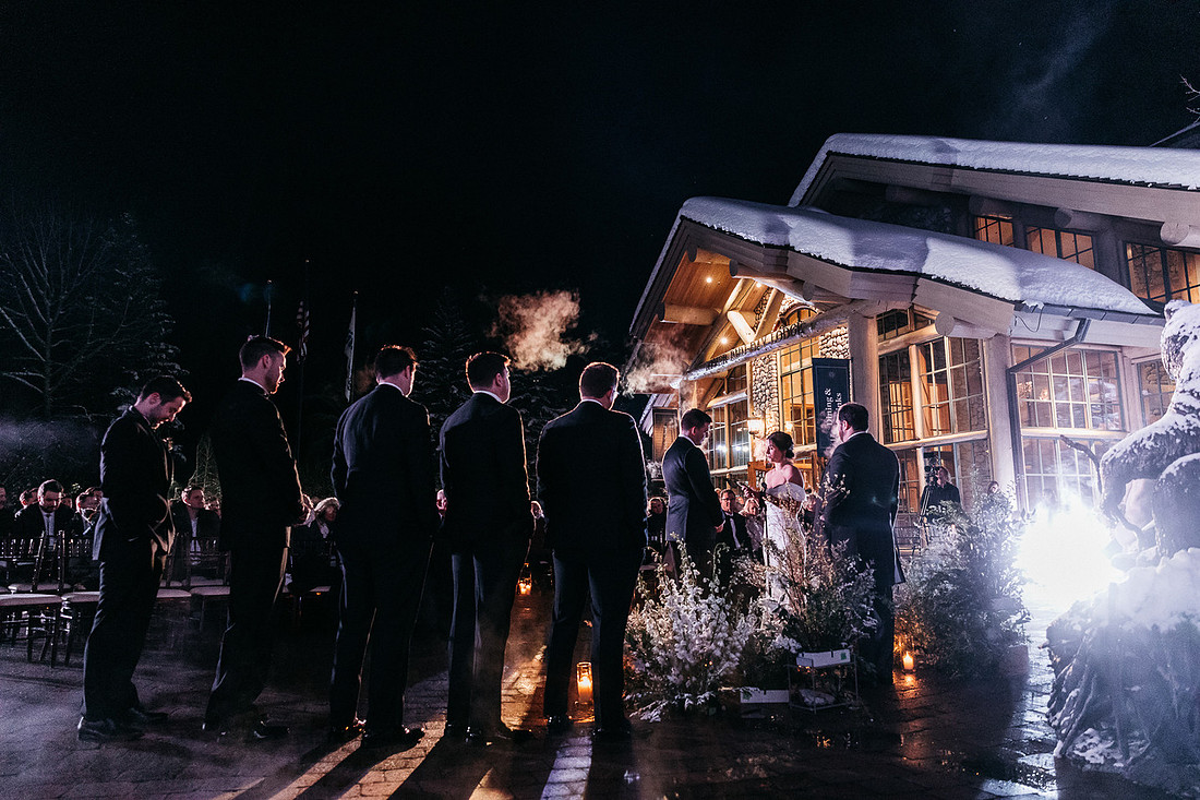 Dev & Lexi Winter Wedding River Run Ketchum, Idaho